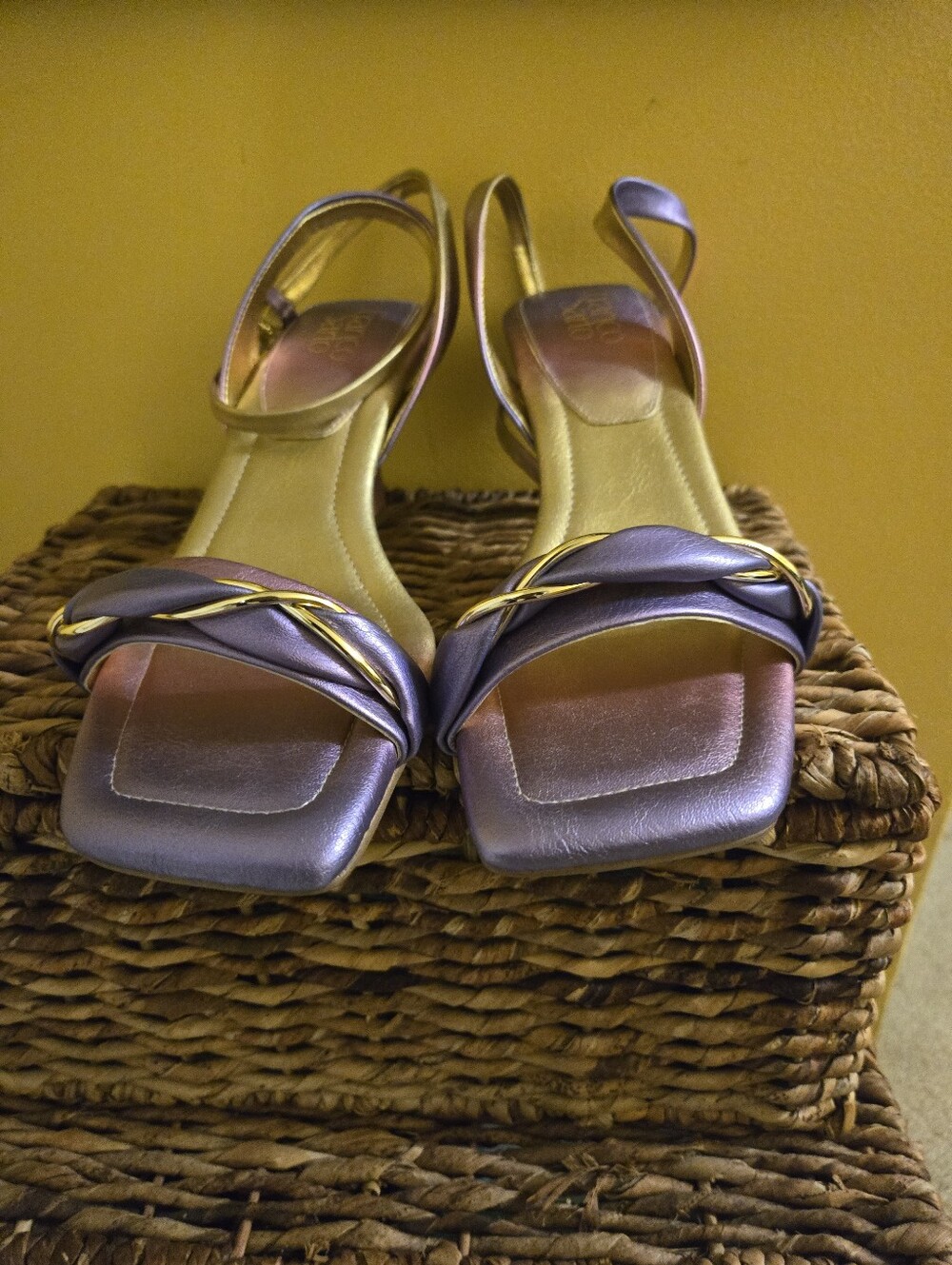 Franco Sarto Metallic Lavender Strappy Women's Sandals